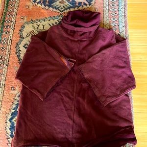 Free People distress maroon sweatshirt. Size XS